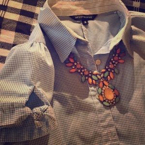 Plead short sleeve button shirt